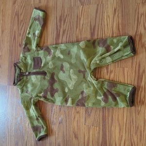 Carter's Fleece camo romper, washed but not worn